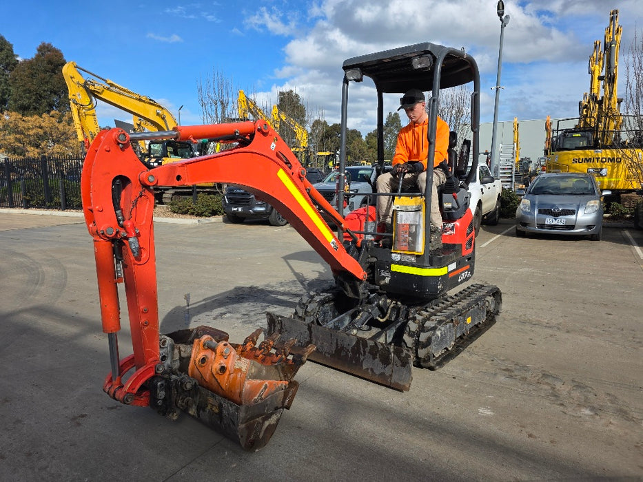 2023 KUBOTA U17 1.7T EXCAVATOR (EX183) WITH HITCH, BUCKETS AND 965 HOURS