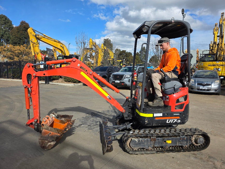 2023 KUBOTA U17 1.7T EXCAVATOR (EX183) WITH HITCH, BUCKETS AND 965 HOURS