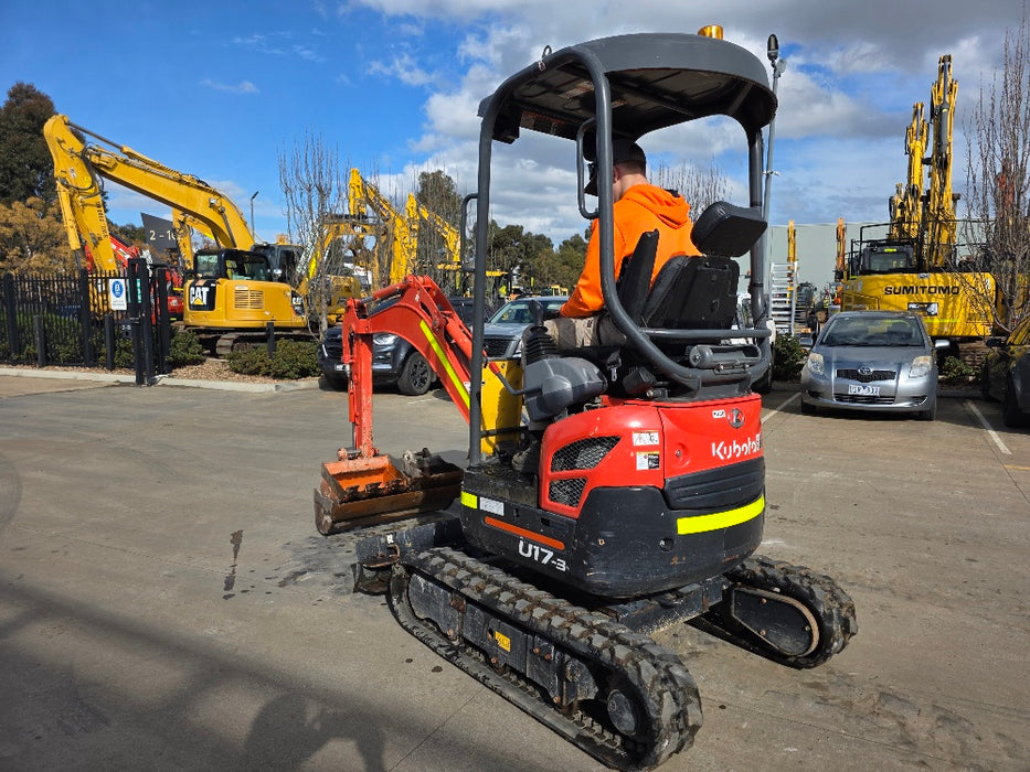 2023 KUBOTA U17 1.7T EXCAVATOR (EX183) WITH HITCH, BUCKETS AND 965 HOURS