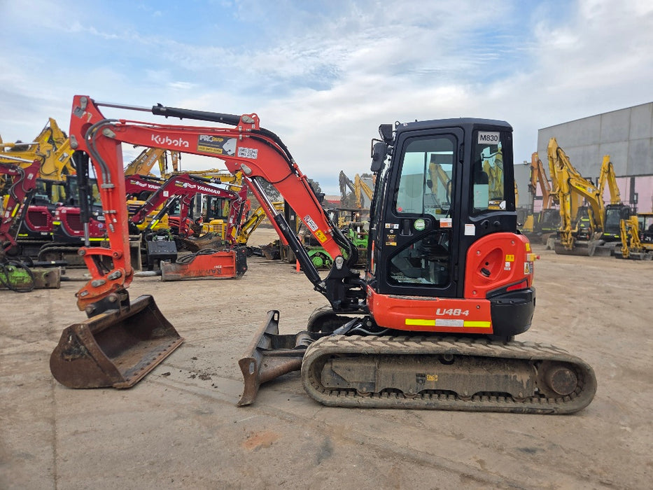Kubota U48-4 excavator with digging and mud buckets ready for work