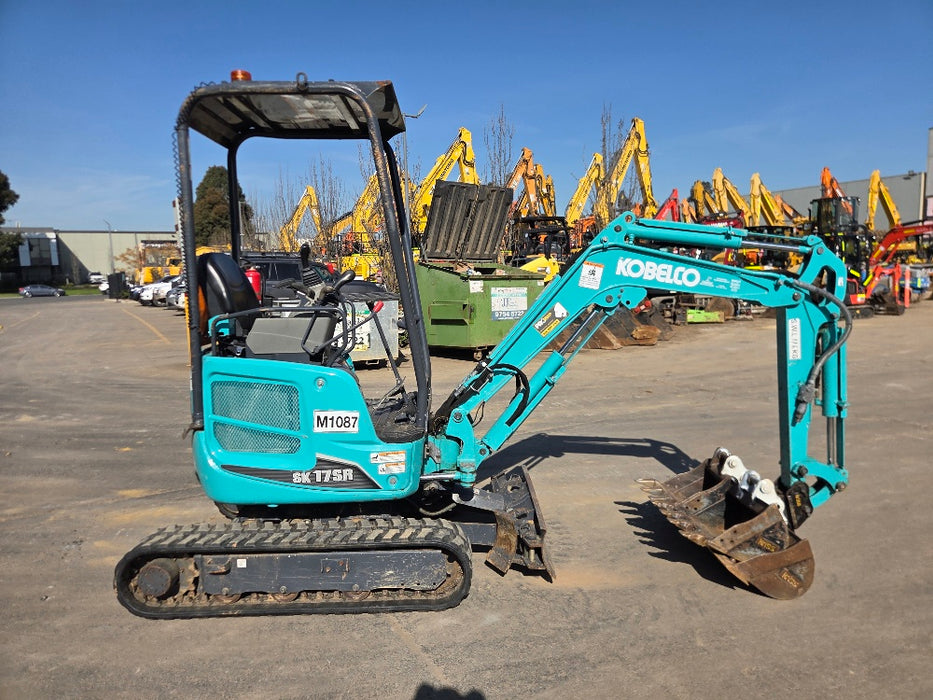 2022 KOBELCO SK17SR-6 1.7T EXCAVATOR (M1087) WITH HITCH, BUCKETS AND 805 HOURS