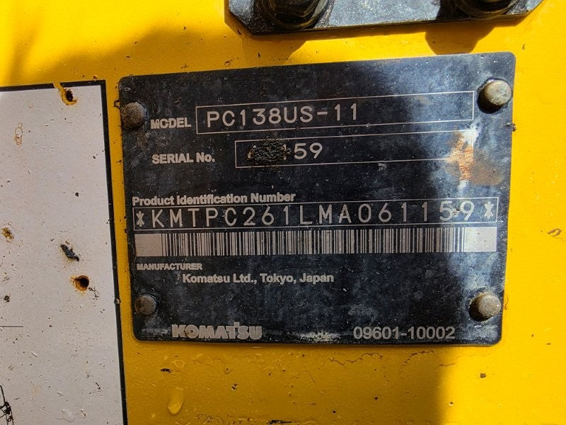 2021 KOMATSU PC138US-11 15T EXCAVATOR (E352) WITH TILT, BUCKETS AND 3080 HRS