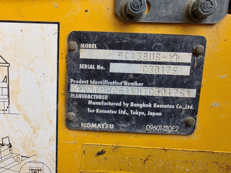 2022 KOMATSU PC138US-11 15T EXCAVATOR (E374) WITH TILT HITCH AND 3335 HOURS