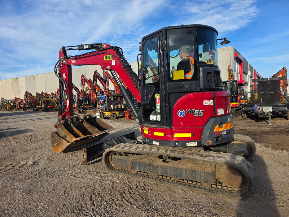 2022 YANMAR VIO55-6 5.6T EXCAVATOR (M950) WITH HITCH, BUCKETS AND 2446 HOURS