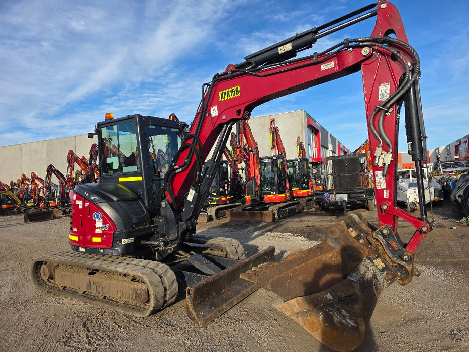 2022 YANMAR VIO55-6 5.6T EXCAVATOR (M950) WITH HITCH, BUCKETS AND 2446 HOURS