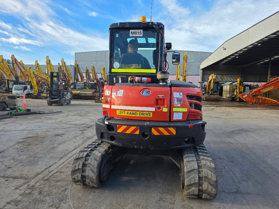 2022 KUBOTA U55-4 5.5T EXCAVATOR (M815) WITH A/C CAB, HITCH, BUCKETS AND 2295 HOURS