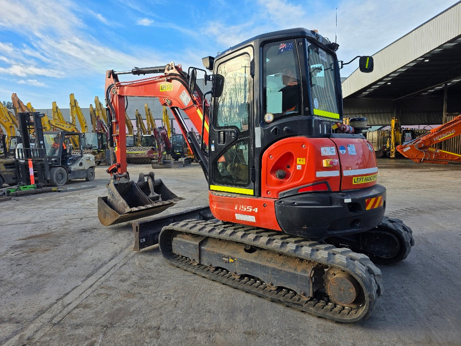2022 KUBOTA U55-4 5.5T EXCAVATOR (M815) WITH A/C CAB, HITCH, BUCKETS AND 2295 HOURS