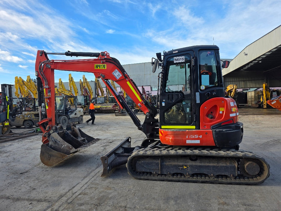 2022 KUBOTA U55-4 5.5T EXCAVATOR (M815) WITH A/C CAB, HITCH, BUCKETS AND 2295 HOURS