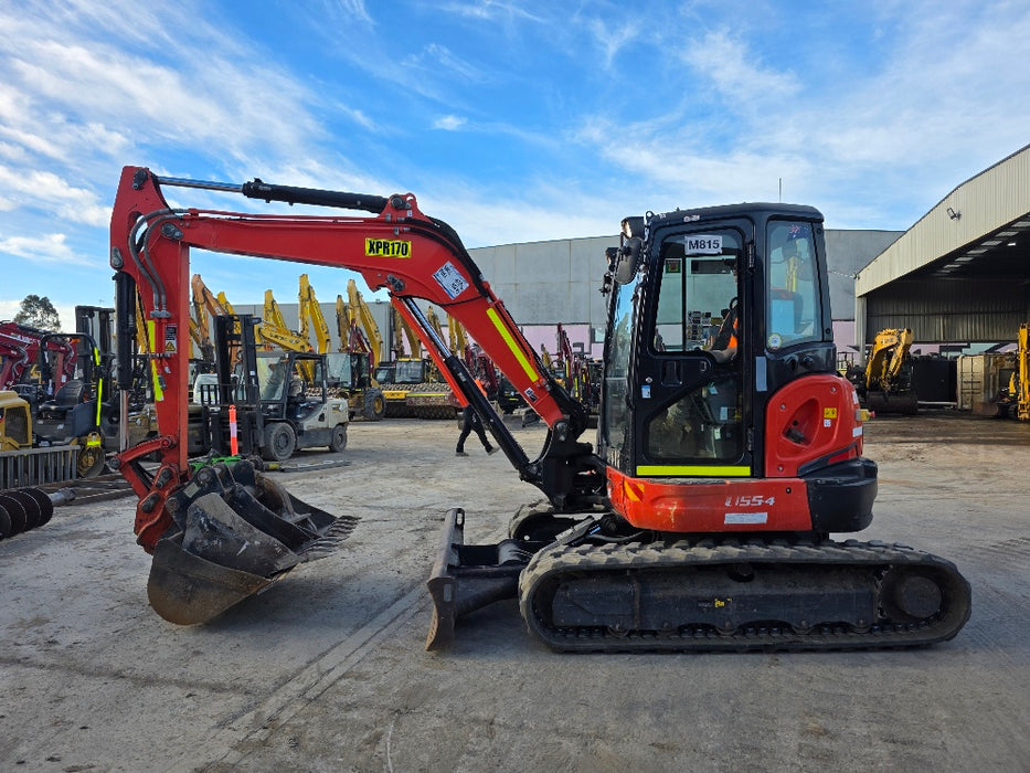 2022 KUBOTA U55-4 5.5T EXCAVATOR (M815) WITH A/C CAB, HITCH, BUCKETS AND 2295 HOURS