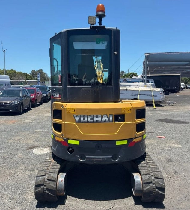 2022 YUCHAI YC35SR 3.8T EXCAVATOR WITH TILT HITCH, BUCKETS, A/C CAB, 785 HOURS