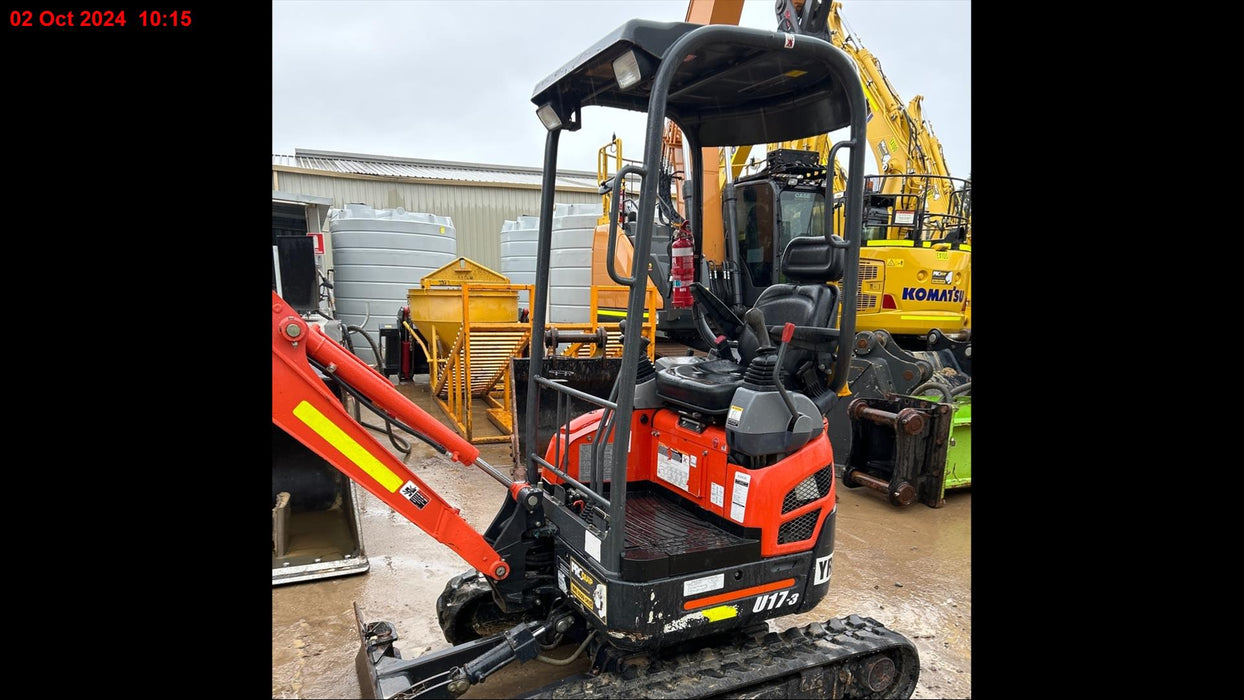 2021 KUBOTA U17-3 1.7T EXCAVATOR (EX116) WITH HITCH, BUCKETS AND LOW 785 HOURS