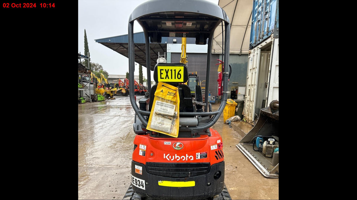 2021 KUBOTA U17-3 1.7T EXCAVATOR (EX116) WITH HITCH, BUCKETS AND LOW 785 HOURS