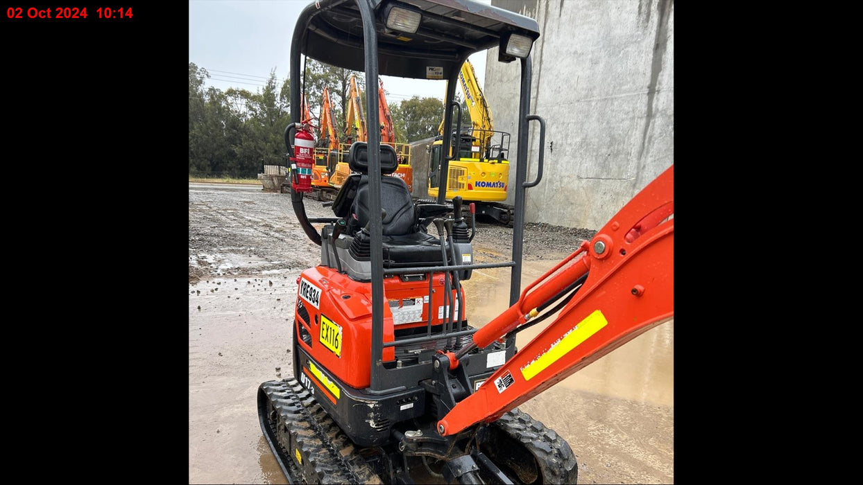 2021 KUBOTA U17-3 1.7T EXCAVATOR (EX116) WITH HITCH, BUCKETS AND LOW 785 HOURS