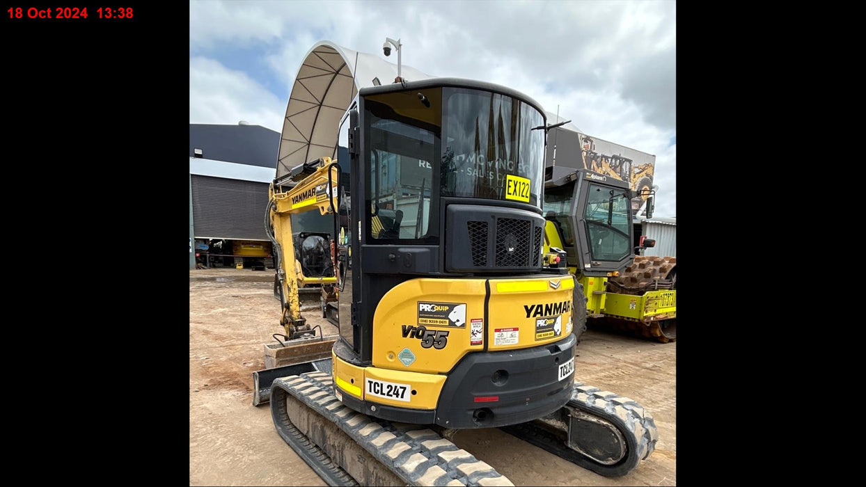 2021 YANMAR VIO55-6 5.6T EXCAVATOR (EX122) WITH RAIL SPEC AND 2350 HOURS