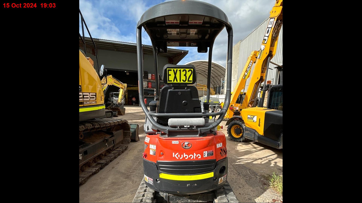 2022 KUBOTA U17-3 1.7T EXCAVATOR (EX132) WITH HITCH, BUCKETS AND 750 HOURS