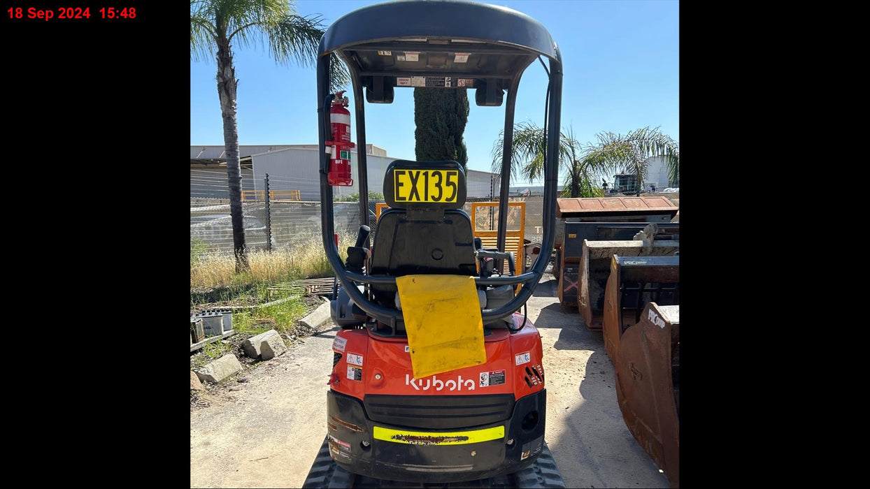 2022 KUBOTA U17-3 1.7T EXCAVATOR (EX135) WITH HITCH, BUCKETS AND 860 HOURS