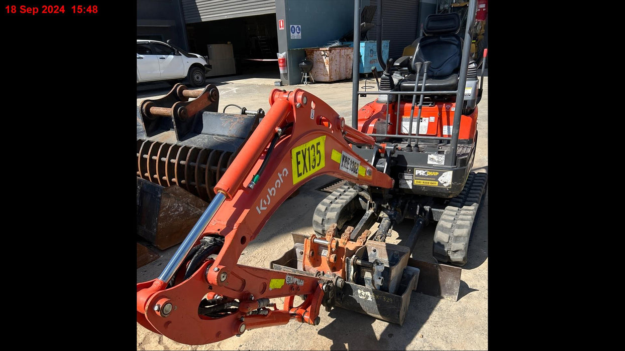 2022 KUBOTA U17-3 1.7T EXCAVATOR (EX135) WITH HITCH, BUCKETS AND 860 HOURS