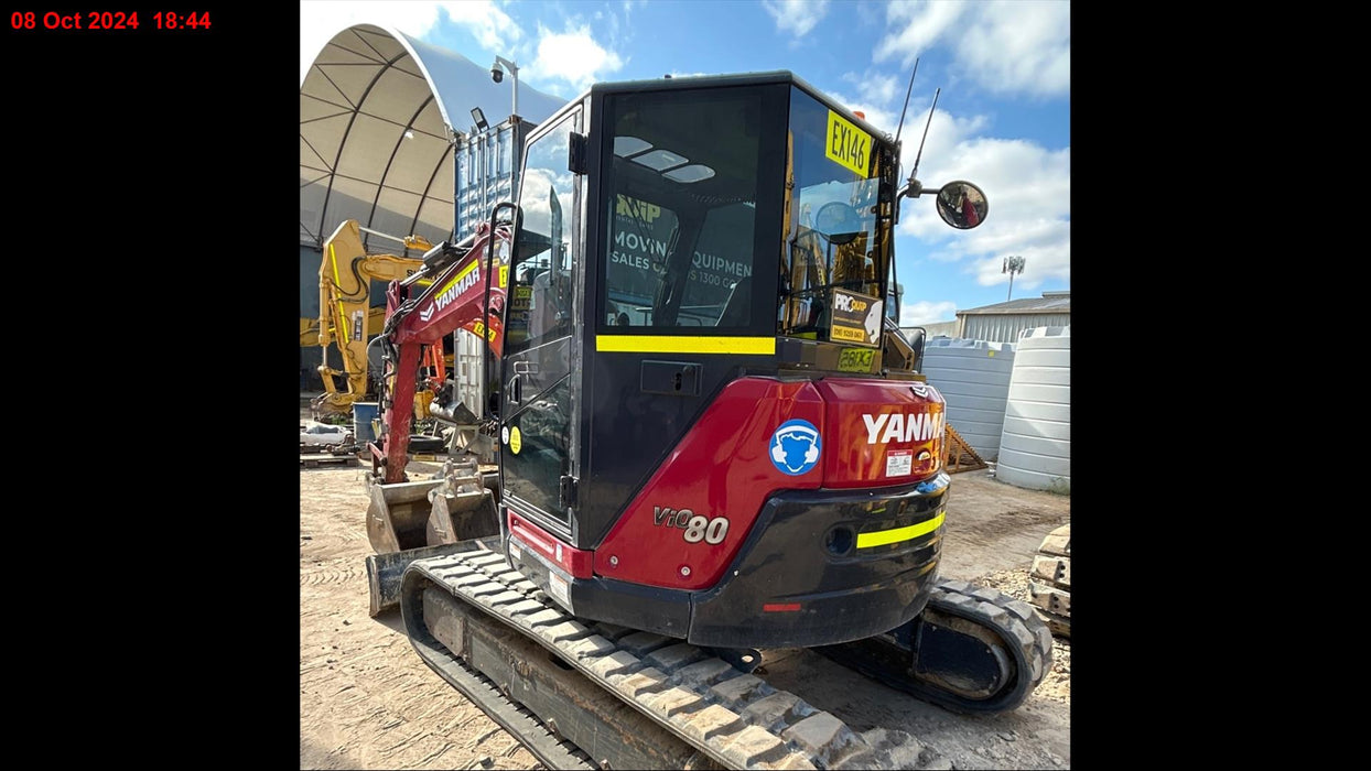 2022 YANMAR VIO80 8T EXCAVAOR (EX146) WITH SET BUCKETS AND 2880 HOURS