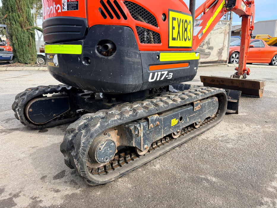 2023 KUBOTA U17 1.7T EXCAVATOR (EX183) WITH HITCH, BUCKETS AND 930 HOURS