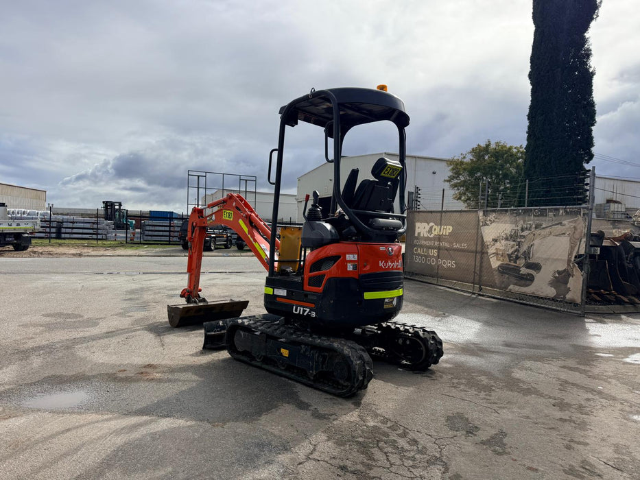 2023 KUBOTA U17 1.7T EXCAVATOR (EX183) WITH HITCH, BUCKETS AND 930 HOURS