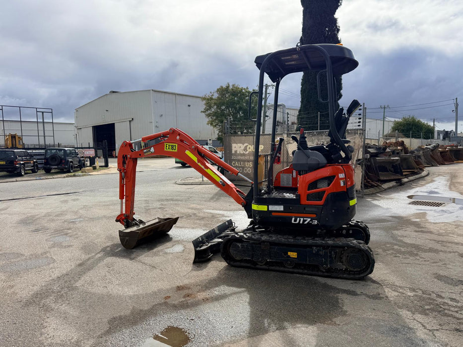 2023 KUBOTA U17 1.7T EXCAVATOR (EX183) WITH HITCH, BUCKETS AND 930 HOURS