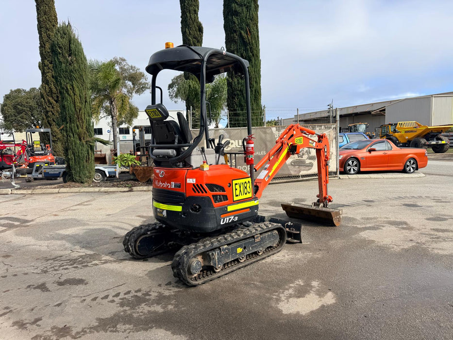 2023 KUBOTA U17 1.7T EXCAVATOR (EX183) WITH HITCH, BUCKETS AND 930 HOURS