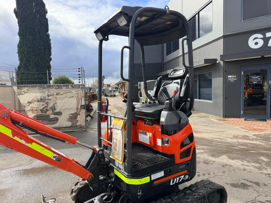2023 KUBOTA U17 1.7T EXCAVATOR (EX183) WITH HITCH, BUCKETS AND 930 HOURS