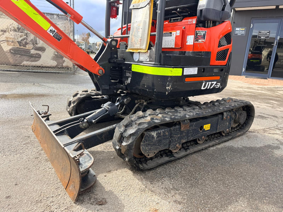2023 KUBOTA U17 1.7T EXCAVATOR (EX183) WITH HITCH, BUCKETS AND 930 HOURS