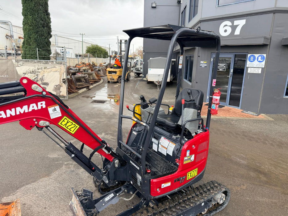 2024 YANMAR VIO17 1.7T EXCAVATOR (EX221) WITH HITCH, BUCKETS AND 1020 HOURS