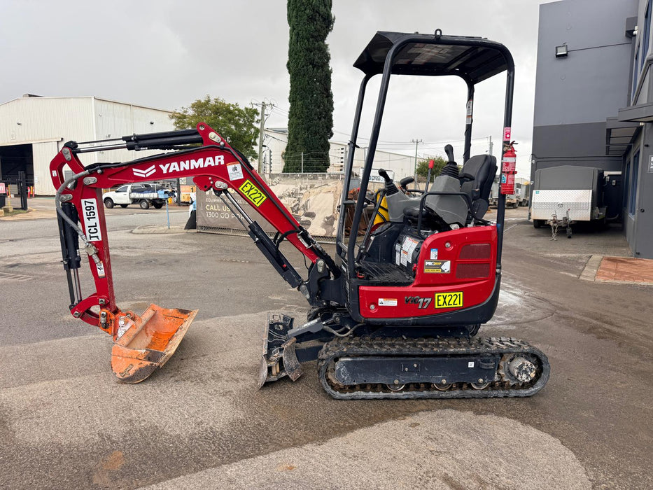 2024 YANMAR VIO17 1.7T EXCAVATOR (EX221) WITH HITCH, BUCKETS AND 1020 HOURS