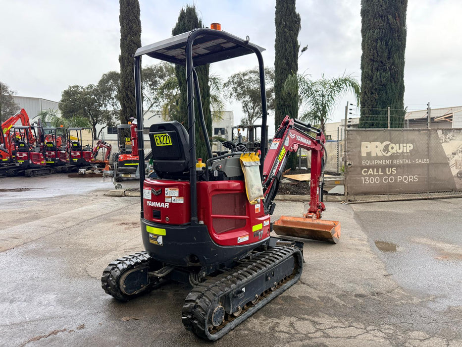 2024 YANMAR VIO17 1.7T EXCAVATOR (EX221) WITH HITCH, BUCKETS AND 1020 HOURS
