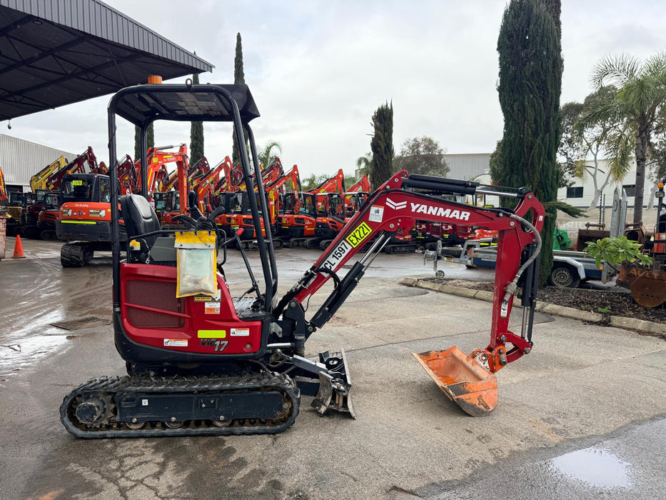 2024 YANMAR VIO17 1.7T EXCAVATOR (EX221) WITH HITCH, BUCKETS AND 1020 HOURS
