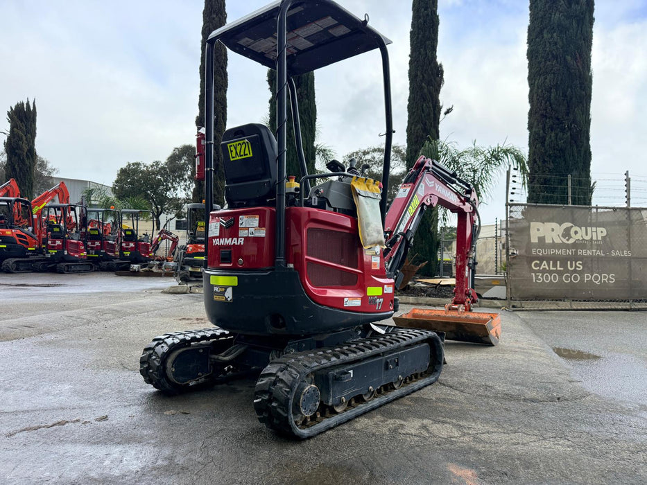 2024 YANMAR VIO17 1.7T EXCAVATOR (EX221) WITH HITCH, BUCKETS AND 1020 HOURS