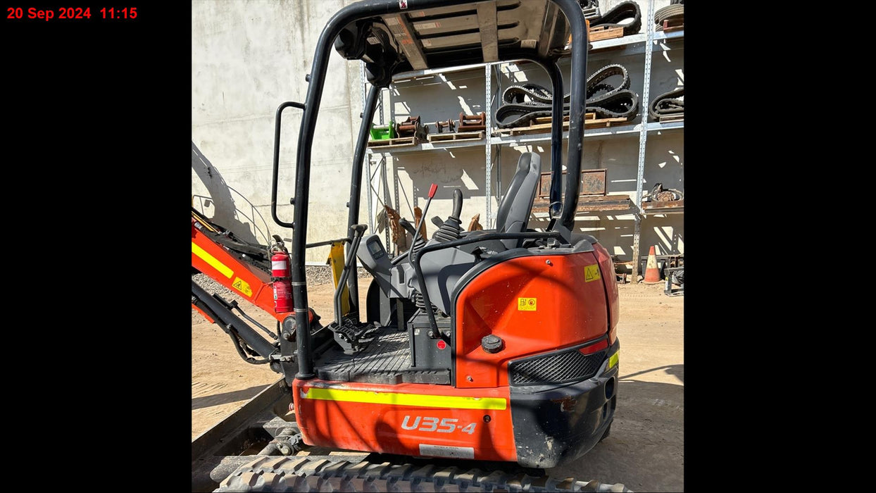 2020 KUBOTA U35-4 3.5T EXCAVATOR (EX87) WITH HITCH, BUCKETS AND 780 HOURS