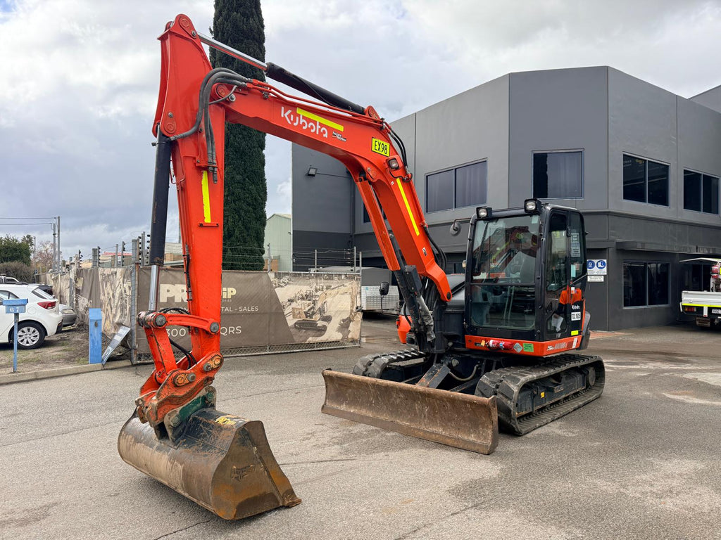 2021 Kubota KX080-3 8.4T Excavator (EX98) With Hitch, Buckets, 1920 Hours