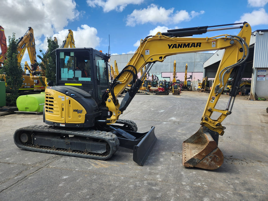 2021 YANMAR VIO55-6 5.6T EXCAVATOR (EX122) WITH RAIL SPEC AND 2350 HOURS