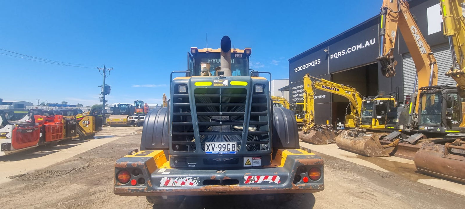 2019 HYUNDAI HL760-9 18T ARTIC WHEEL LOADER (L124) WITH HITCH, 4870 HRS