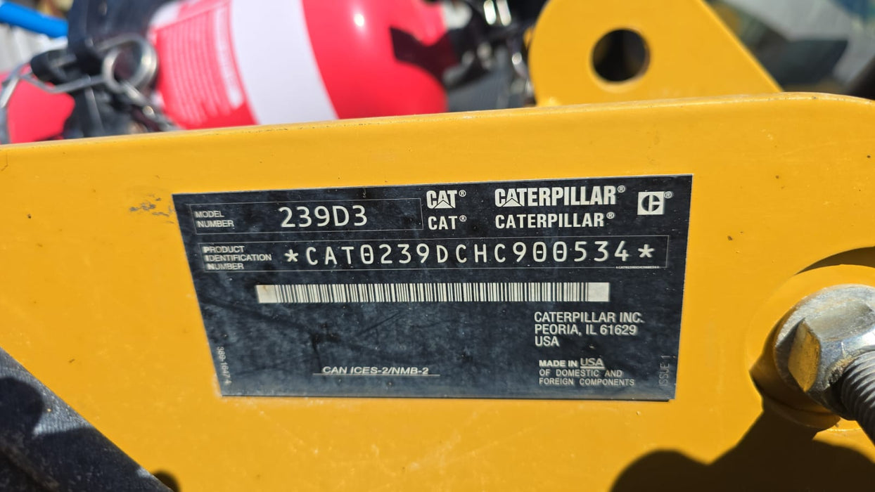 2019 CAT 239D3 TRACK LOADER (T686) WITH FULL CIVIL SPEC, 4 IN 1 AND 2180 HOURS