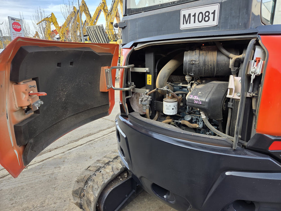 2019 KUBOTA U35-4 3.6T EXCAVATOR (M1081) WITH CAB, HITCH, BUCKETS AND 2035 HRS