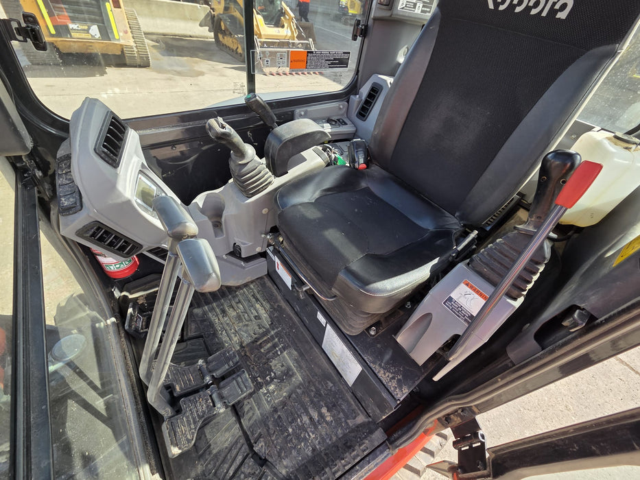USED 2022 KUBOTA U35-4 3.6T EXCAVATOR WITH A/C CAB, BUCKETS AND 1560HRS