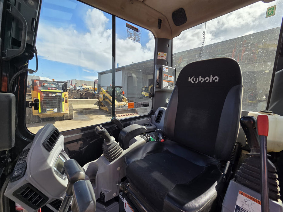 USED 2022 KUBOTA U35-4 3.6T EXCAVATOR WITH A/C CAB, BUCKETS AND 1560HRS