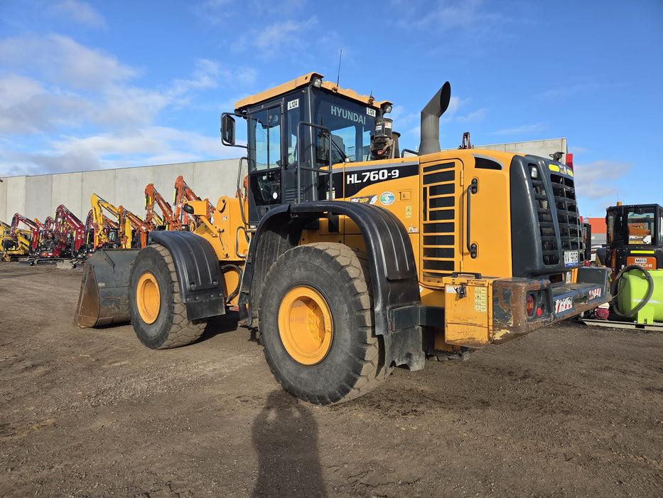 2019 HYUNDAI HL760-9 18T ARTIC WHEEL LOADER (L124) WITH HITCH, 5120 HRS