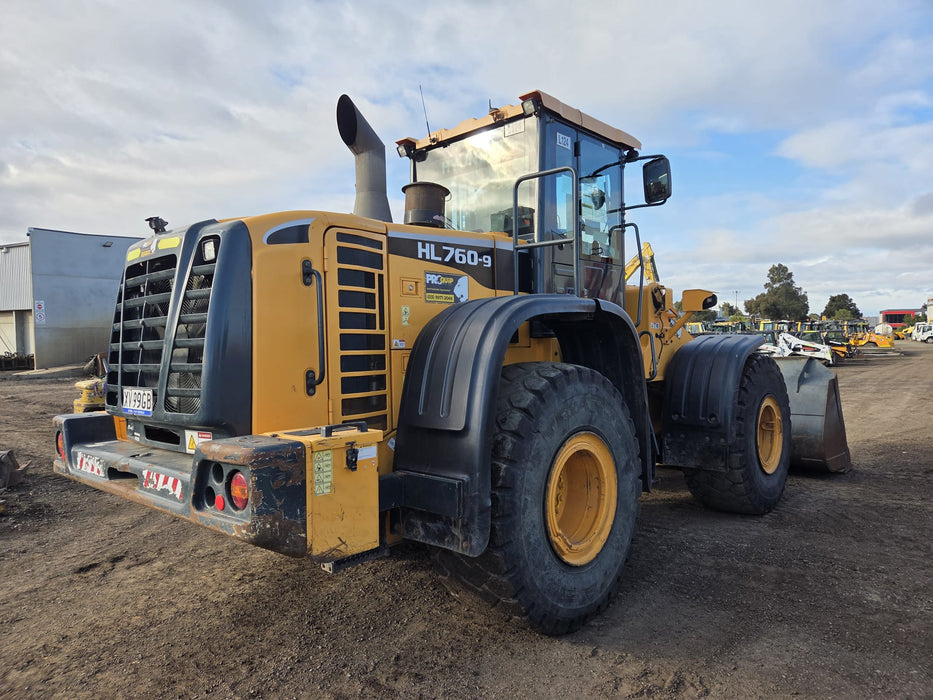 2019 HYUNDAI HL760-9 18T ARTIC WHEEL LOADER (L124) WITH HITCH, 5120 HRS