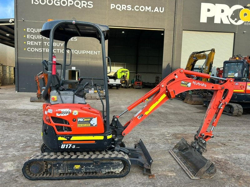 2021 KUBOTA U17 1.7T MINI-EXCAVATOR (M899) WITH HITCH, BUCKETS AND 750 HOURS
