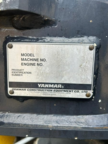 2022 YANMAR VIO25 2.6T EXCAVATOR (M848) WITH HITCH, BUCKETS, 995 HOURS