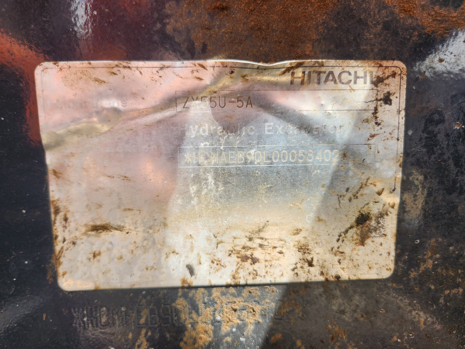 2022 HITACHI ZX55U-5 5.5T EXCAVATOR (M819) WITH CAB, HITCH, BUCKETS, 1420 HRS