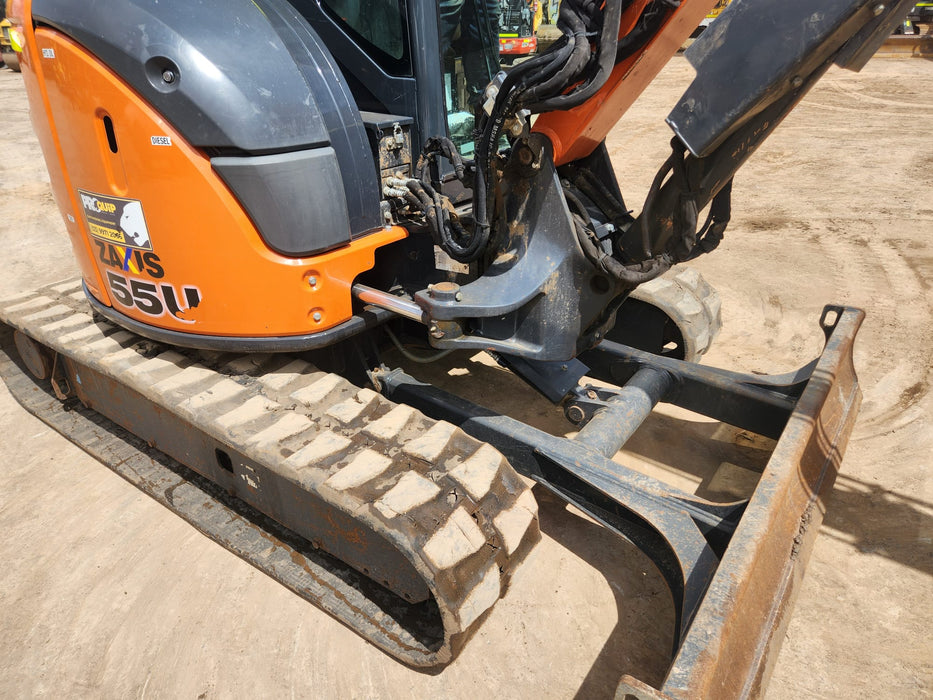 2022 HITACHI ZX55U-5 5.5T EXCAVATOR (M819) WITH CAB, HITCH, BUCKETS, 1420 HRS