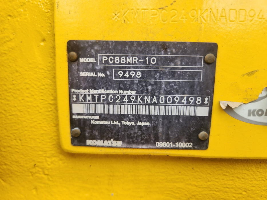 2022 KOMATSU PC88MR-10 8.8T EXCAVATOR (M872) WITH 2060 HOURS