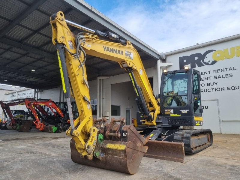 2022 YANMAR VIO80-1 8T EXCAVATOR (M859) WITH RUBBER TRACKS AND 1705 HOURS