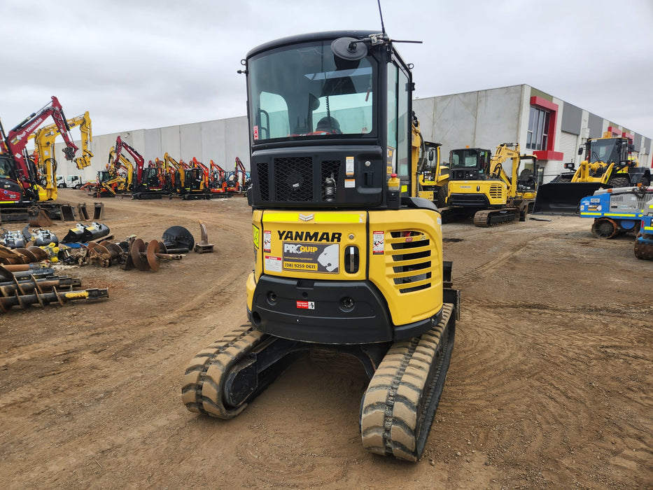 2022 YANMAR VIO35-6 EXCAVATOR (EX142) WITH A/C CAB, HITCH, BUCKETS, 1505HRS